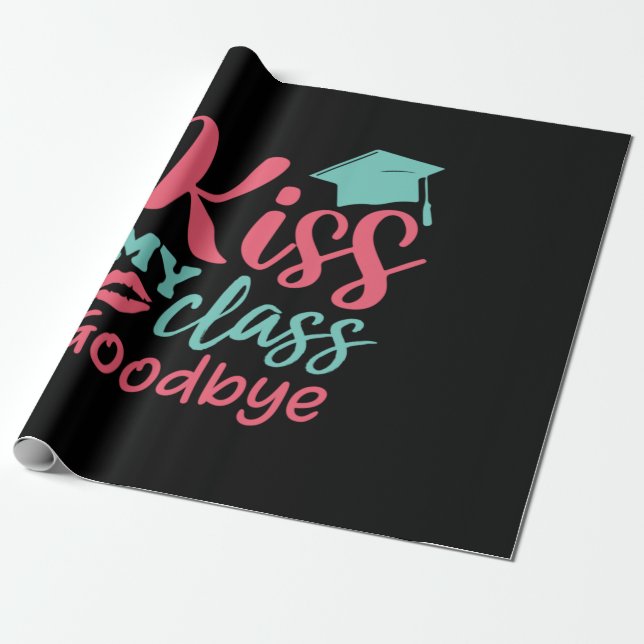 Studenten Art | Kyss min klass Adjö Presentpapper (Utrullad)