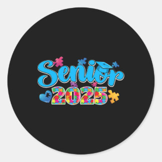 Studenten Autistic Student Senior 2025 Autism Awa Runt Klistermärke
