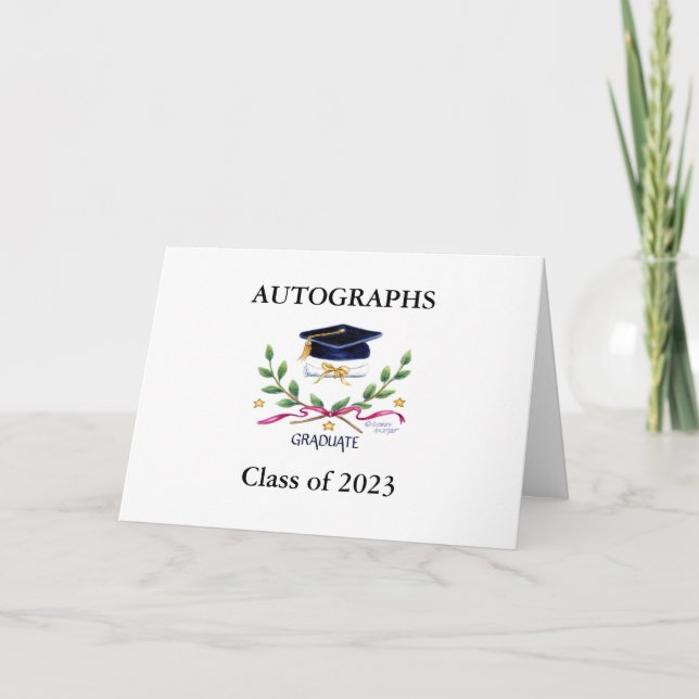 Studenten-autografier Namnteckning nyckellkort Kort (Framsida)