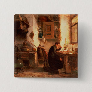 Studenten av kemi och apotek knapp