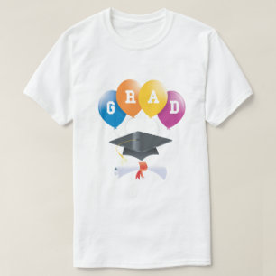Studenten Balloons Grad Diploma Cap T-Shirt