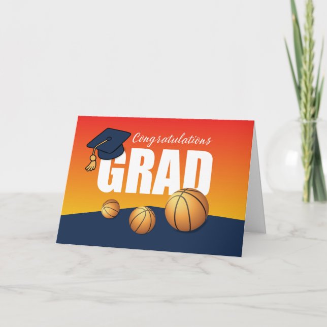 Studenten Basketball Grattiss Idrottsman Kort (Framsida)