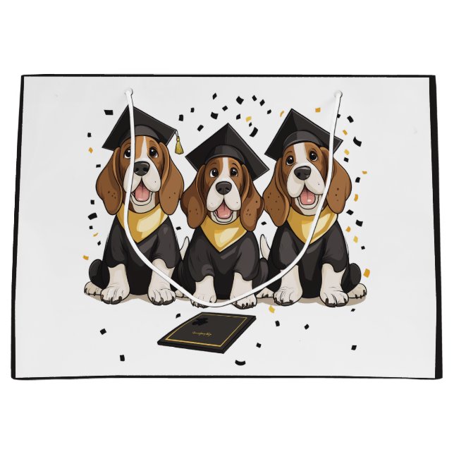 Studenten Basset Hound Hundar (Framsidan)