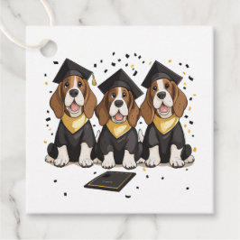 Studenten Basset Hound Hundar Gåvor Etiketter