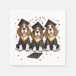 Studenten Basset Hound Hundar Pappersservett