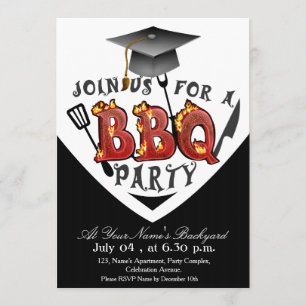 Studenten BBQ-partsinbjudningar Inbjudningar