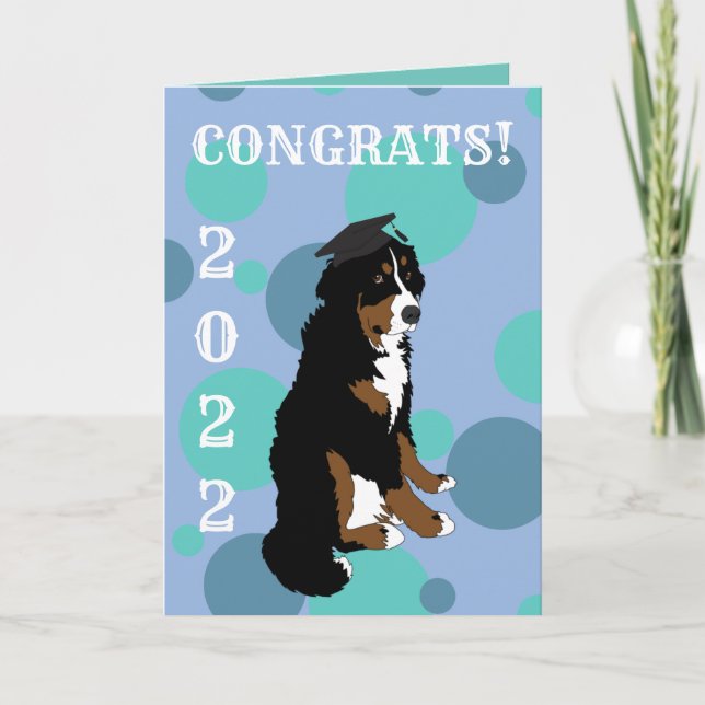 Studenten Bernese Mountain Hund Kort (Framsida)