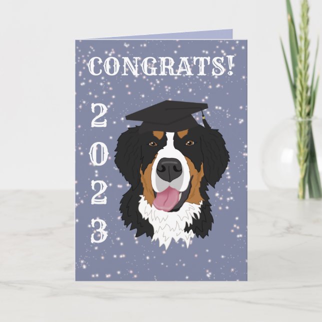 Studenten Bernese Mountain Hund Kort (Framsida)