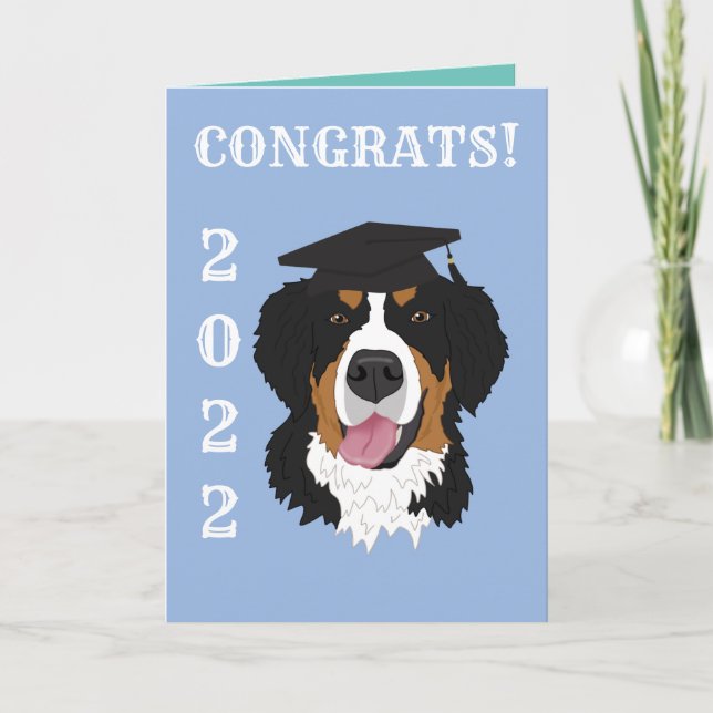 Studenten Bernese Mountain Hund Kort (Framsida)