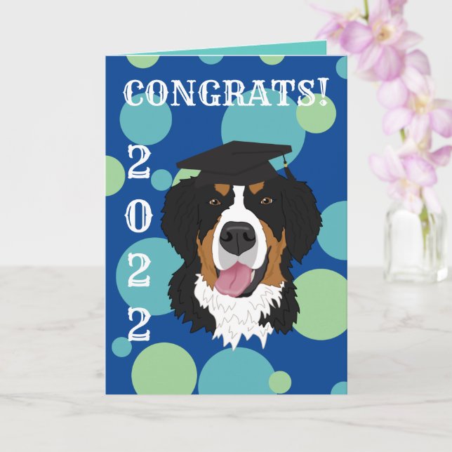 Studenten Bernese Mountain Hund Kort (Orkide)