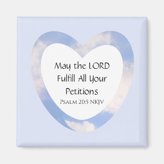 Studenten Bible Verse Christian Faith Light Blue Magnet
