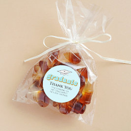 Studenten blå Student Retro Typography Simple Runt Klistermärke