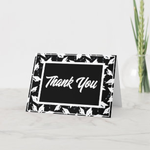 Studenten Black and White Party Tack Kort