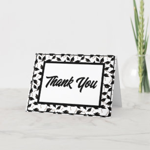 Studenten Black and White Party Tack Kort