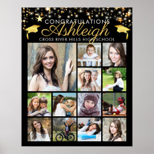 Studenten Black Guld 15 Photo Collage Poster