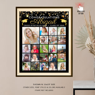 Studenten Black Guld 22 Photo Collage Fototryck