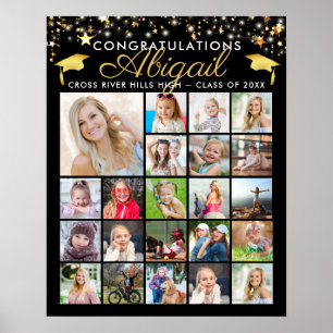 Studenten Black Guld 22 Photo Collage Poster