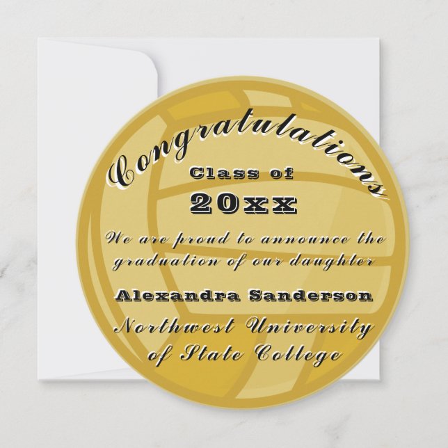 Studenten Black Guld klass i Volleyball Player (Framsida)