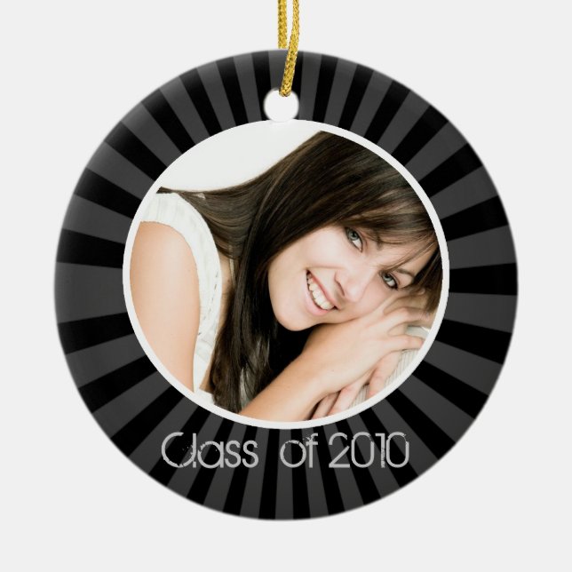 Studenten Black Photo jul Ornament (Framsidan)