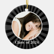 Studenten Black Photo jul Ornament