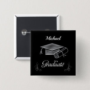 Studenten Black & Silver, Cap & Diploma Knapp