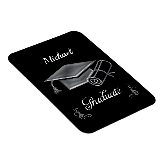 Studenten Black & Silver, Cap & Diploma Magnet (Högersidan)