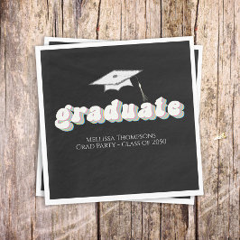 Studenten Black Student Retro Typography Simple Pappersservett