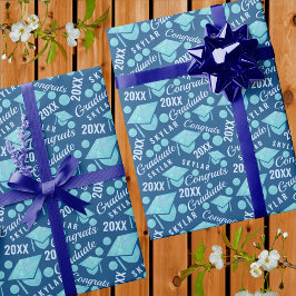 Studenten Blue Opal Chic Polka Dot Student Presentpapper