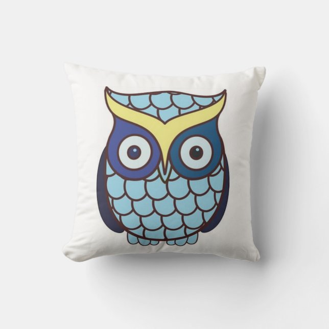 Studenten Blue Uggla Gift Square Kudde (Framsida)