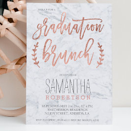 studenten brunch av typografmarble guld inbjudningar