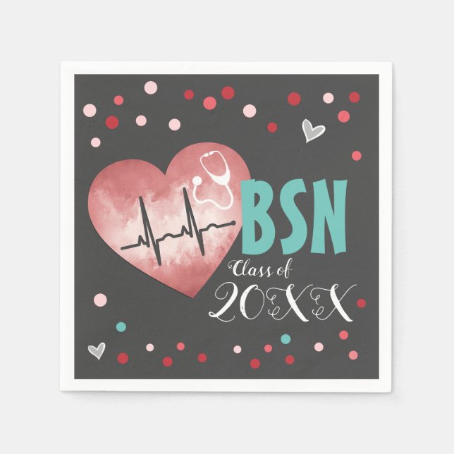 Studenten BSN sjuksköterskeklass Pappersservett (Framsidan)