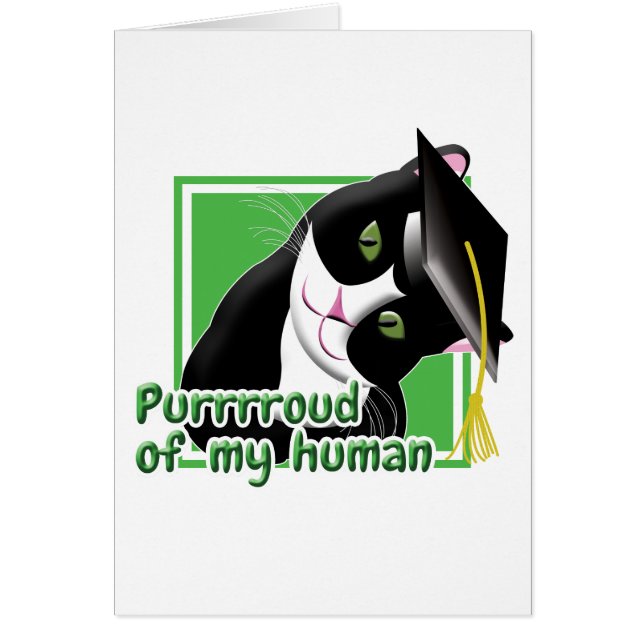 Studenten Cat Hälsningskort (Framsidan)