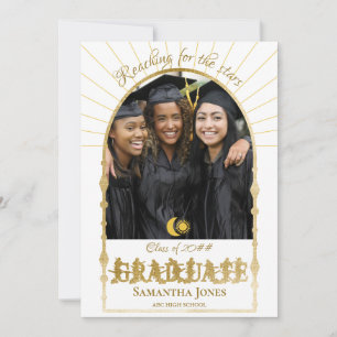 Studenten Celestial Astronomy Space Grad Photo Inbjudningar