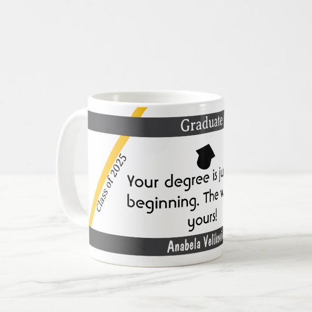 Studenten, citat 6 kaffe mugg (Framsida vänster)