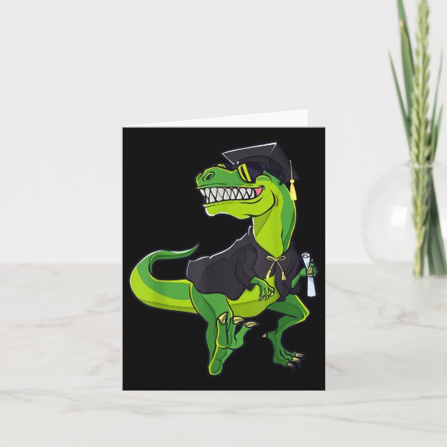 Studenten Cl av 2025 års finnosoaur T-rex Graduat Kort (Framsida)