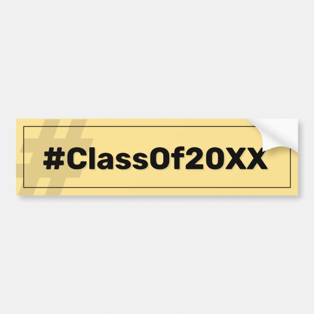 Studenten Class Hashtag Bildekal (Framsidan)
