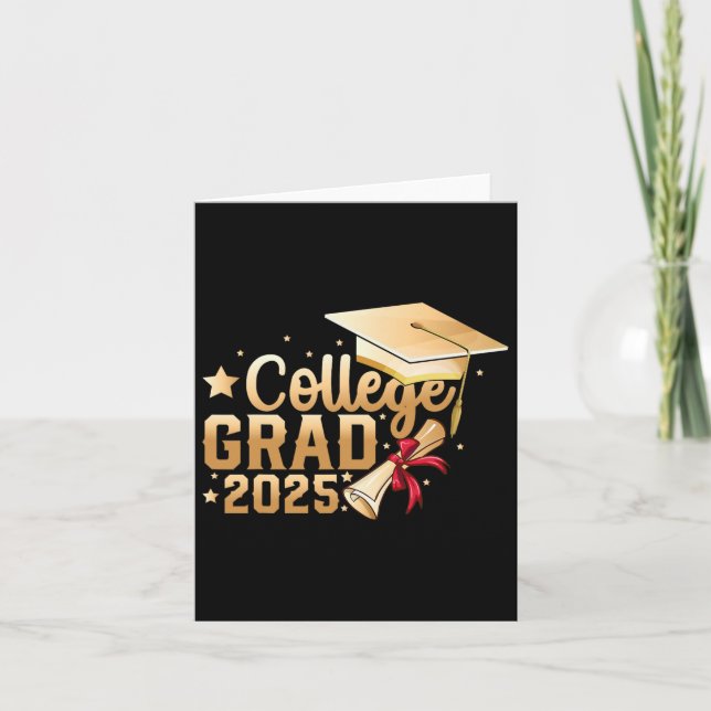 Studenten College 2025 Grad Cl från 2025 Se Kort (Framsida)