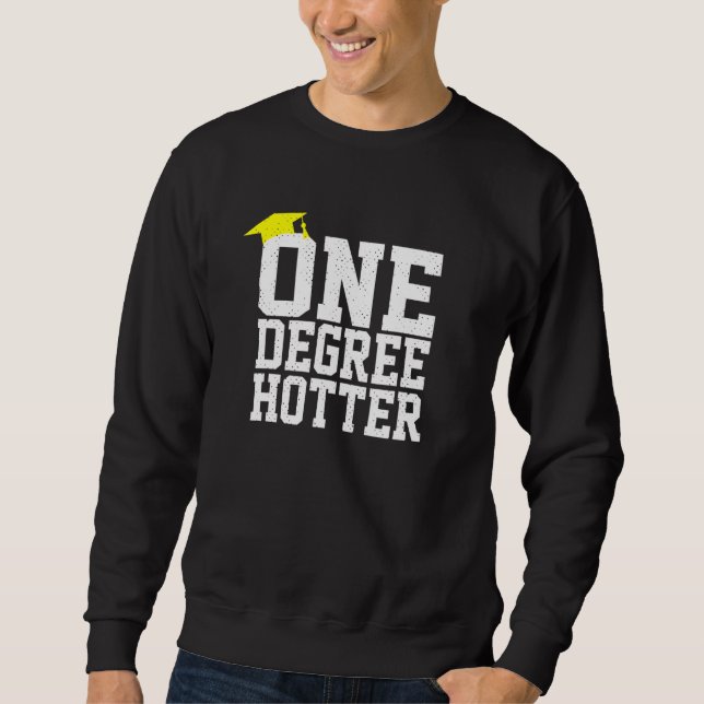 Studenten College Universiteten One Degree Hotter Lång Ärmad Tröja (Framsida)