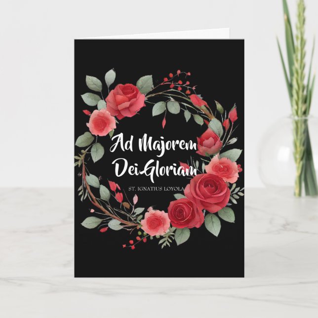 Studenten Commenementet St. Ignatius Religiösa Kort (Framsida)