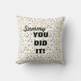 Studenten Confetti Pillow Black och Guld Kudde