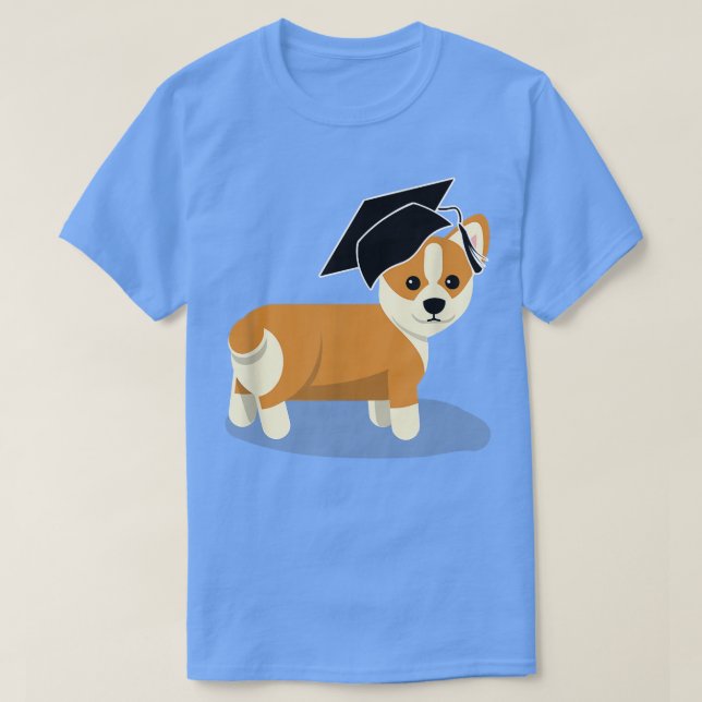 Studenten Corgi DogGraduate Studenten T Shirt (Design framsida)