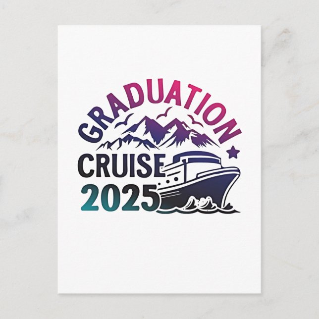 Studenten Cruise 2025 Summer Resa Matching Inbjudan Vykort (Framsida)