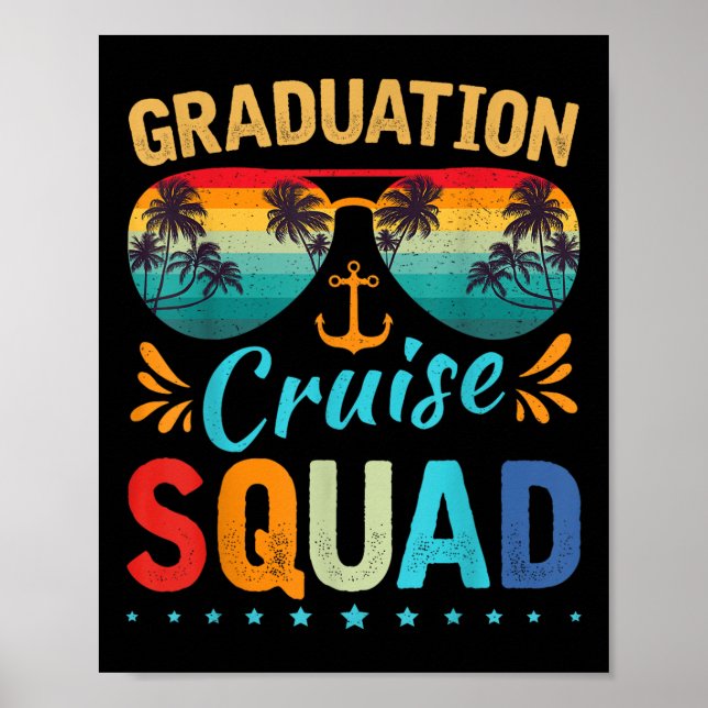 Studenten Cruise Squad 2025 Funny Cruising Gradua Poster (Framsidan)