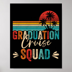Studenten Cruise Squad 2025 Funny Cruising Gradua Poster