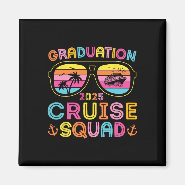 Studenten Cruise Squad 2025 Seniors Cruise Crew M Magnet (Framsidan)