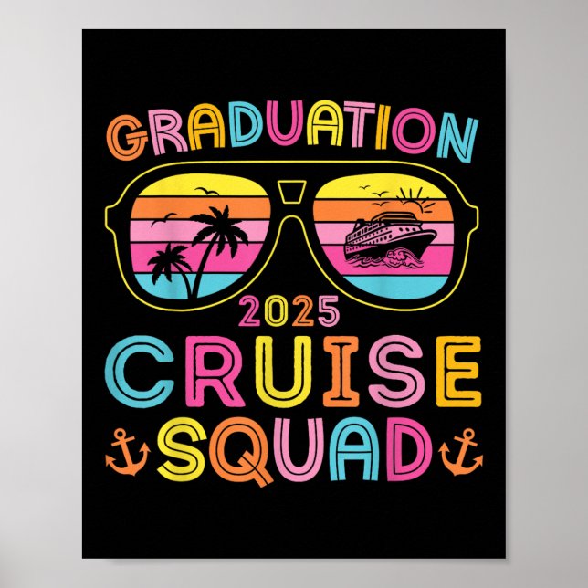 Studenten Cruise Squad 2025 Seniors Cruise Crew M Poster (Framsidan)