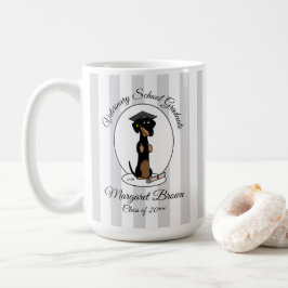 Studenten Dachshund (svartvitt) - Cute hund Kaffemugg
