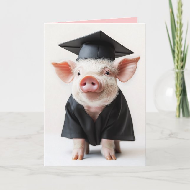 Studenten Day Piggy Stil Inbjudan (Framsida)