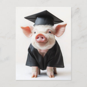 Studenten Day Piggy Stil Inbjudan Vykort