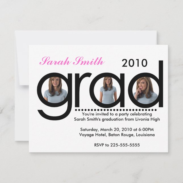 Studenten (de tio vanligaste vyerna) inbjudningar (Framsida)